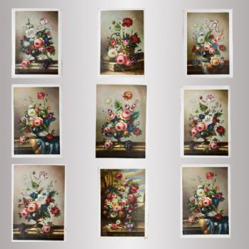 批发古典花卉油画纯手绘经典油画欧式花卉油画画芯