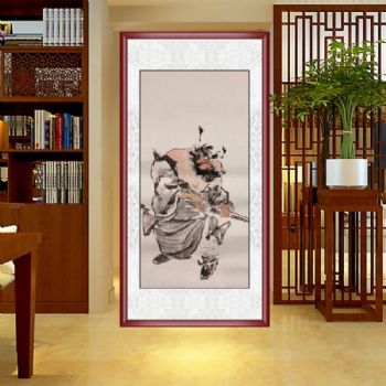 钟馗拔剑人物国画纯手绘水墨国画客厅玄关中式人物画三天之内发货