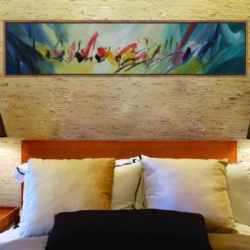 纯手绘手工 印象油画 无题 线条框