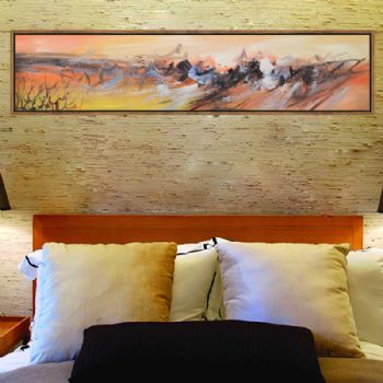 纯手绘手工 印象油画 无题 线条框