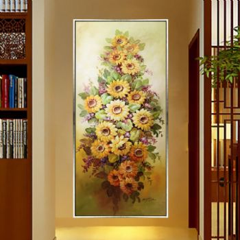 纯手绘手工 原创油画 蒸蒸日上 线条框 酒店配画 家庭挂画 酒店挂画