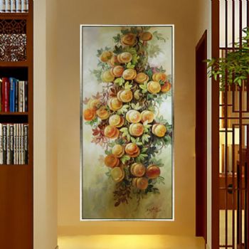 纯手绘手工 原创油画 事事如意 线条框