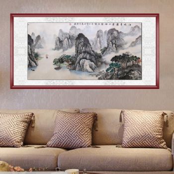 凌云 手绘 手工 国画 山水国画 山水画