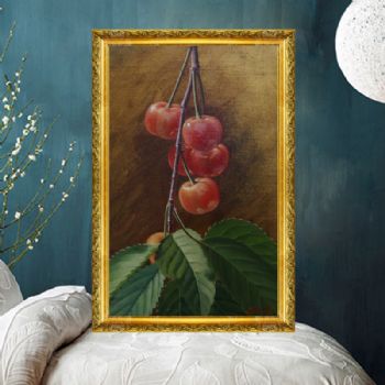 纯手绘手工 成熟的樱桃 精品