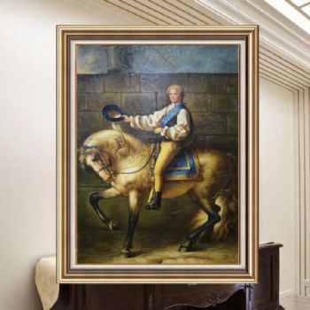 独家裂纹麻布油画 欧式经典油画 纯手绘手工 欧式贵族 欧美人物画