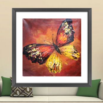 印象油画CX2395 蝴蝶 线条框