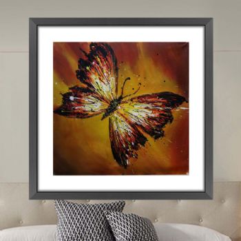 印象油画CX0842 蝴蝶 线条框