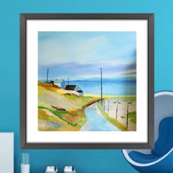 刀画 纯手绘手工 印象油画 风景油画 线条框