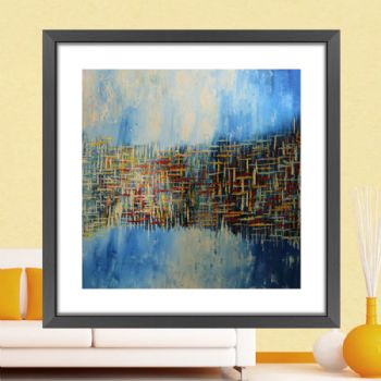 纯手绘手工 印象油画 无题 线条框（四）