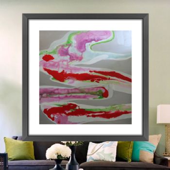 纯手绘手工 印象油画 无题 线条框（五）