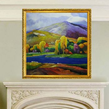 纯手绘手工 写意油画 多姿多彩的风景 山水画 家庭挂画 酒店挂画 办公室挂画