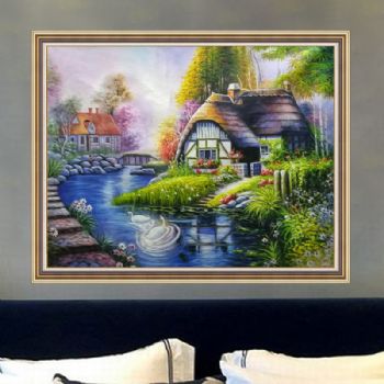 纯手绘手工 精美风景托马斯油画 优美的环境 梦幻的境界 油画 家庭挂画 酒店挂画A