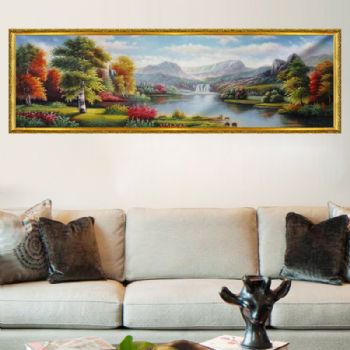 纯手绘手工 风景油画 山水油画 动物油画 中式油画 家庭挂画 酒店挂画 办公室挂画