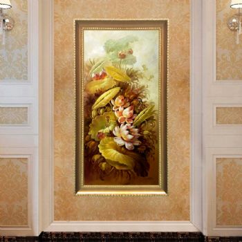 纯手绘手工 原创油画 一堂和气 线条框B