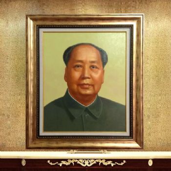 纯手绘手工 人物肖像油画 国家主席 毛泽东 中式油画 家庭挂画 酒店挂画 办公室挂画A