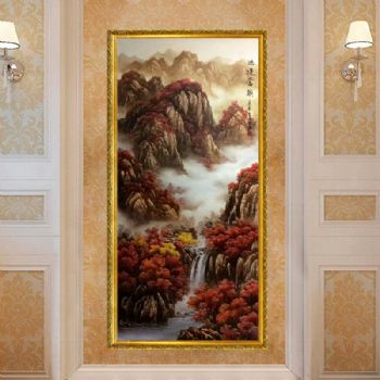 油画风景 实力派画家 手绘油画 刀画 山水油画 鸿运当头 家庭挂画 办公室挂画 酒店挂画