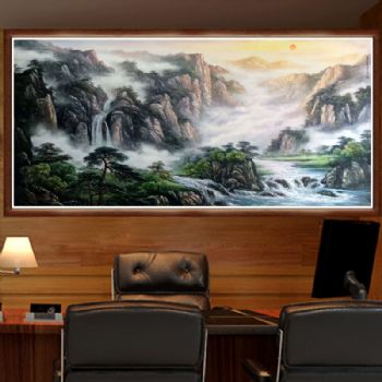 油画风景 实力派画家 手绘油画 刀画 山水油画 聚宝盆 油画风景 家庭挂画 办公室挂画 酒店挂画