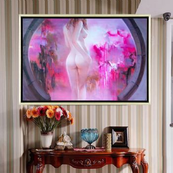 纯手绘人体艺术画裸体美女印象油画中式油画家庭挂画酒店挂画013油画人体