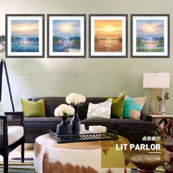 手绘油画 沙滩女孩油画海景装饰画玄关餐厅书房壁画现代简约卧室挂画