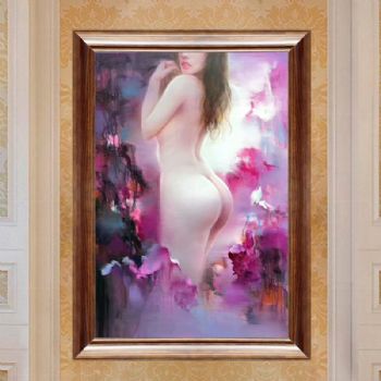 纯手绘人体艺术画裸体美女印象油画中式油画家庭挂画酒店挂画002油画人体