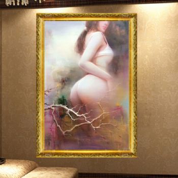 纯手绘人体艺术画裸体美女印象油画中式油画家庭挂画酒店挂画006油画人体