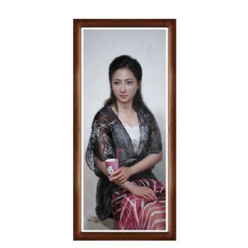 纯手绘手工 人物油画 朝鲜知名油画大师 崔龙学馆藏级作品 收藏价值极高