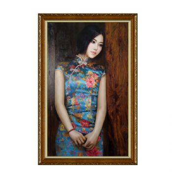 纯手绘手工 人物油画 一级画家精品人物油画 客厅挂画 卧室挂画 中国人物油画