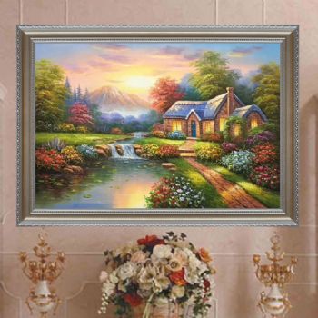 纯手绘手工 精美风景托马斯油画 优美的环境 梦幻的境界 油画