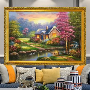 纯手绘手工 精美风景托马斯油画 优美的环境 梦幻的境界 油画