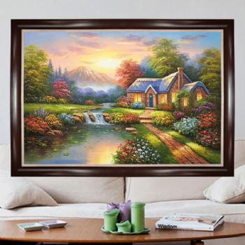 纯手绘手工 精美风景托马斯油画 优美的环境 梦幻的境界 油画