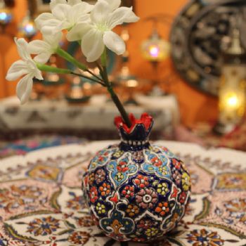 石榴伊朗传统工艺伊朗纯手工陶瓷mina米娜made in Iran颜色非常丰富多彩