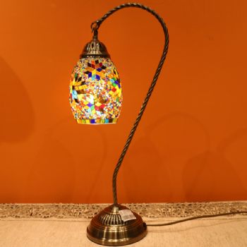 伊朗传统手工工艺问号台灯55*25CM伊朗纯手工彩色玻璃灯made in Iran