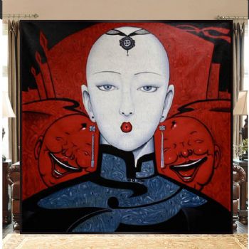 纯手绘手工 现代油画艺术 人身头像油画 家庭挂画 酒店挂画 办公室挂画