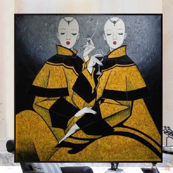 纯手绘手工 现代油画艺术 人身头像油画 家庭挂画 酒店挂画 办公室挂画