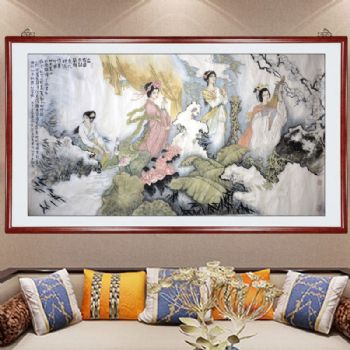 人物画 四美图,张惠斌的关门弟子温素洁原创手绘,支持作品与画家合影视频百分百真迹