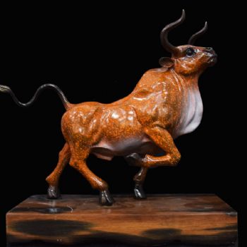 铜彩运势如虹高端精品铜雕铜工艺品 铜雕塑 家居摆件 办公室软装铜雕