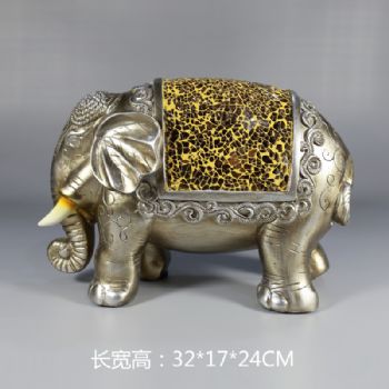 招财金象雕塑摆件欧式摆件精品手工雕塑