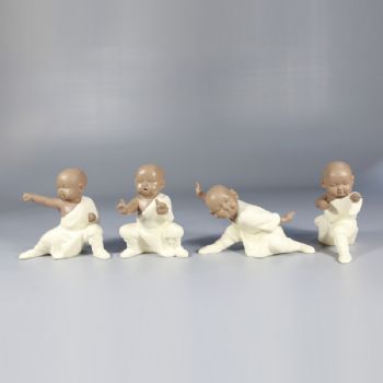 习武小沙弥雕塑摆件中式摆件精品手工雕塑
