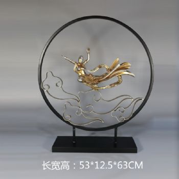 敦煌飞天雕塑摆件中式摆件精品手工雕塑