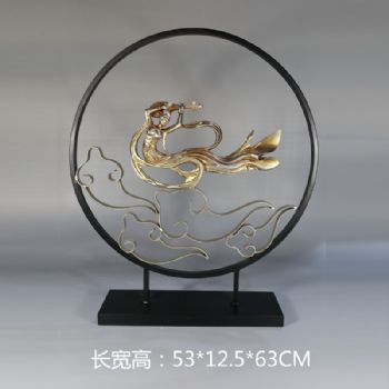 敦煌飞天雕塑摆件中式摆件精品手工雕塑