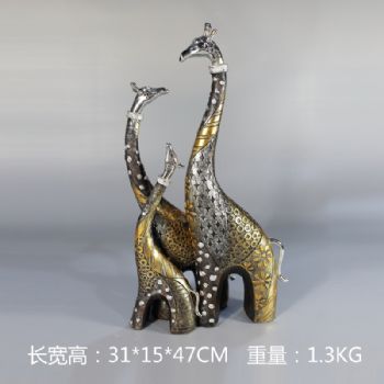 群鹿雕塑摆件中式摆件精品手工雕塑