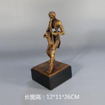 音乐人雕塑摆件中式摆件精品手工雕塑适合家中摆放办公室摆放酒吧摆放