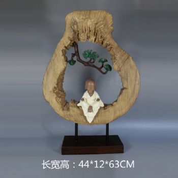精品小沙弥雕塑摆件中式摆件精品手工雕塑