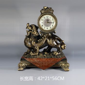 复古摆钟雕塑摆件欧式摆件精品手工雕塑