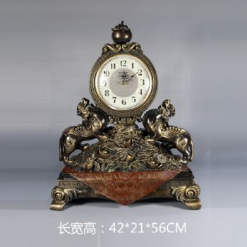 复古摆钟雕塑摆件欧式摆件精品手工雕塑