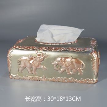 奢华纸巾盒雕塑摆件欧式摆件精品手工雕塑
