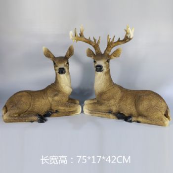 麋鹿摆件雕塑摆件欧式摆件精品手工雕塑