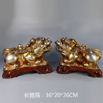 金蟾摆件雕塑摆件中式摆件精品手工雕塑