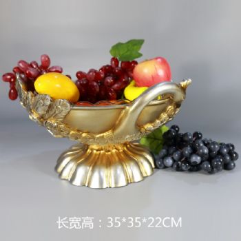奢华果盘雕塑摆件欧式摆件精品手工雕塑