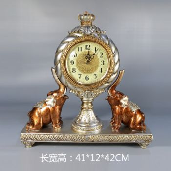 复古大象摆钟雕塑摆件欧式摆件精品手工雕塑